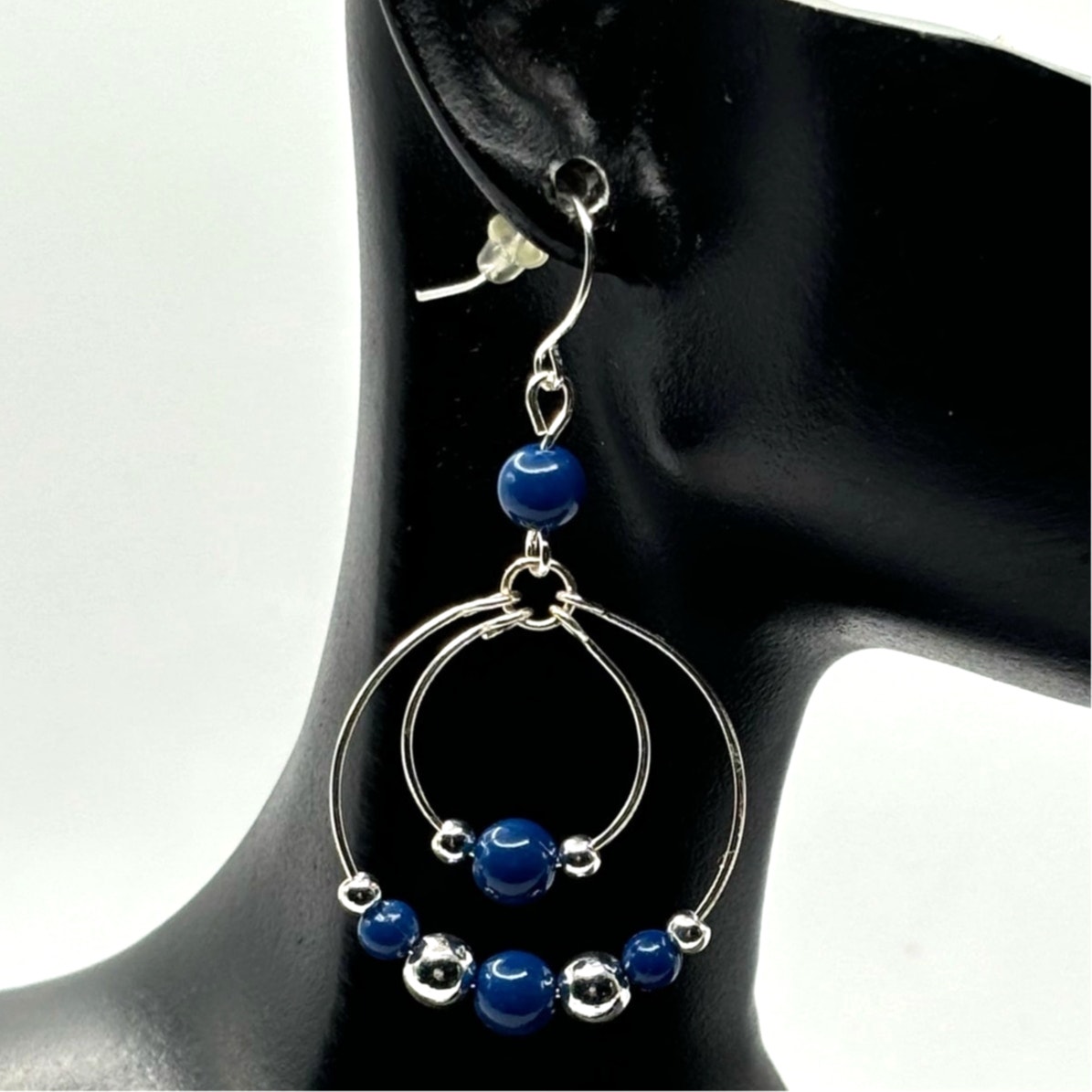 Silver & Blue Croft & Barrow Earrings
